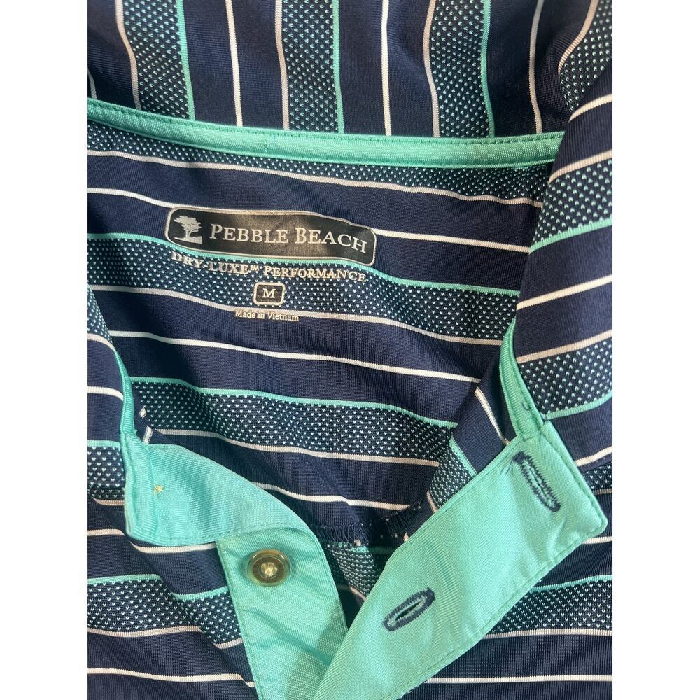 MED Pebble Beach Men's Polo Shirt Medium Blue - Casual Summer Style
